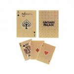 Gold metal poker card with Ace design.